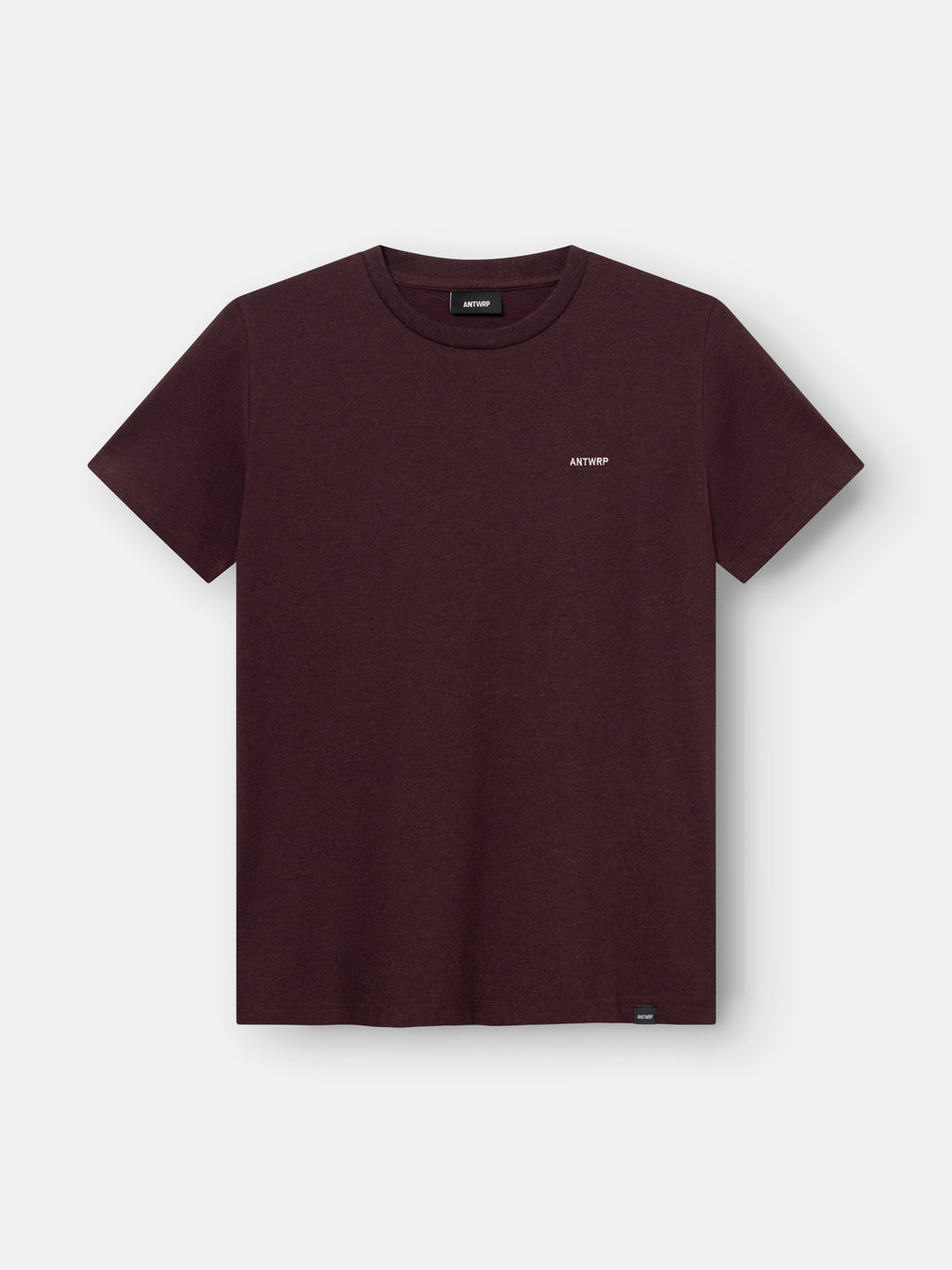 Antwrp T-shirt bordeaux met klein geborduurd logo voor heren