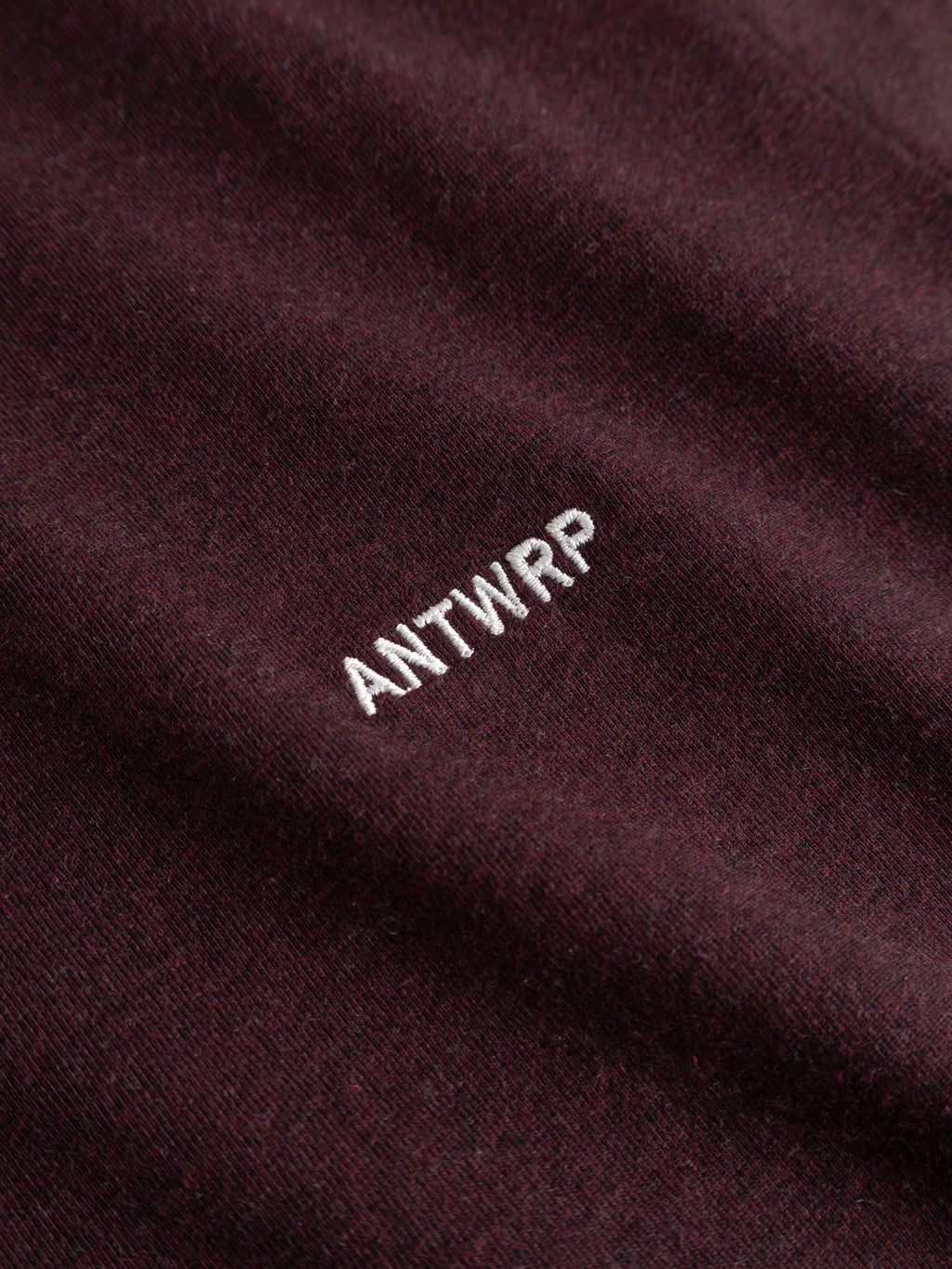 Antwrp T-shirt bordeaux met klein geborduurd logo voor heren