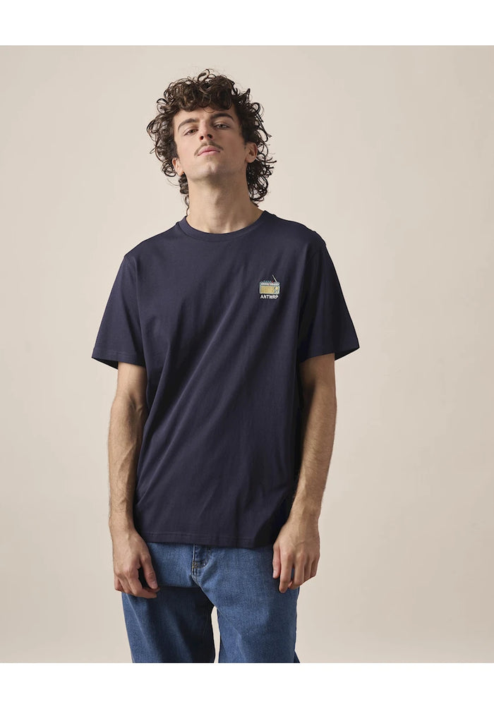 Antwrp Vintage Radio Tee donkerblauw - voorkant