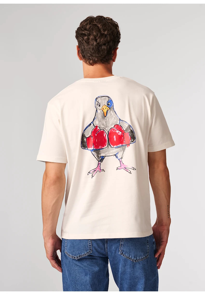 Antwrp Boxing Pigeon Backprint T-Shirt Ecru - detail 1