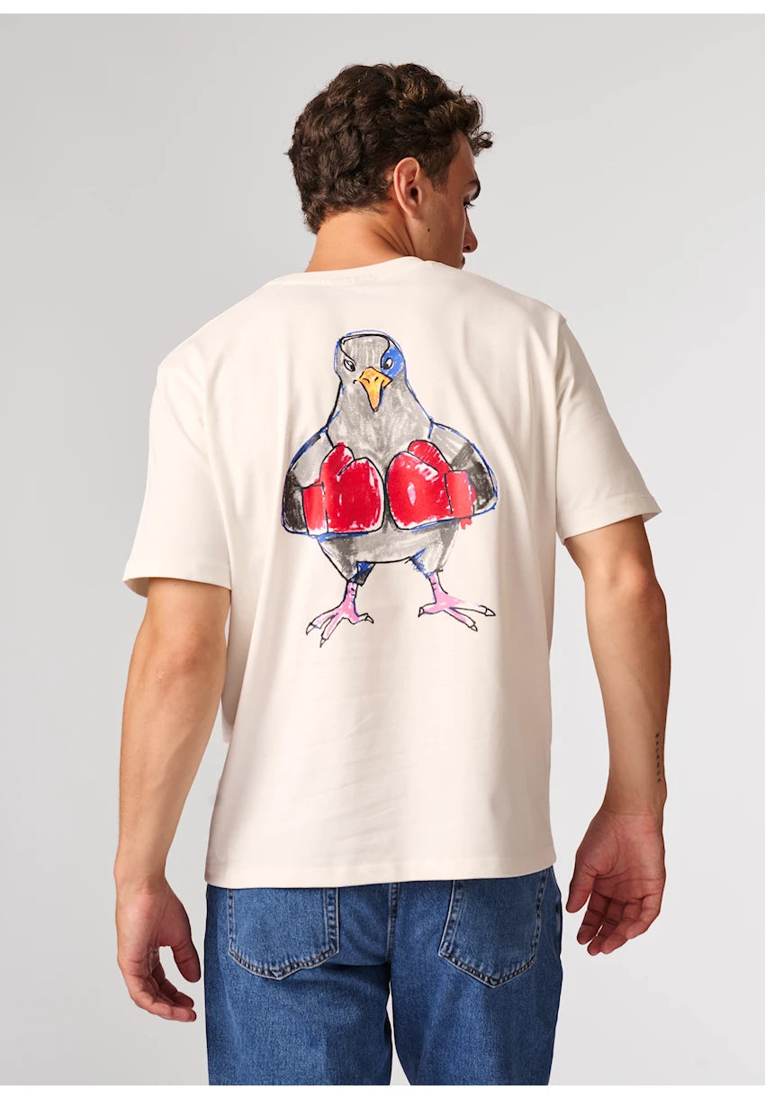 Antwrp Boxing Pigeon Backprint T-Shirt Ecru - detail 2