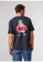 Antwrp Boxing Pigeon Backprint T-Shirt Donkerblauw - detail 2