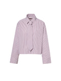 Beaumont - Blouse - Wit Bordeaux Streep