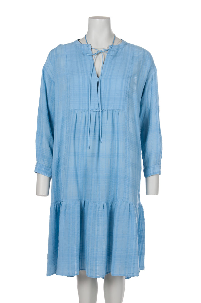 120% Lino - Jurk - Blauw