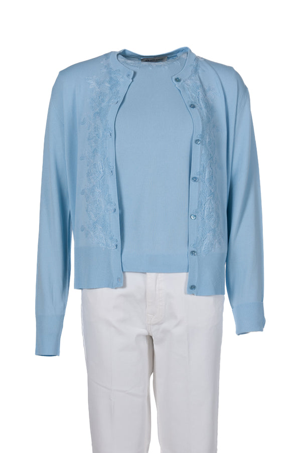Ermanno Scervino - Cardigan - Lichtblauw