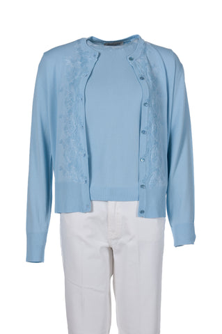 Ermanno Scervino - Cardigan - Lichtblauw