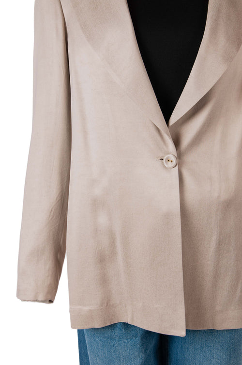 Kocca blazer zilver met glanzende finish en één knoop voor dames