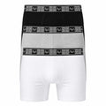 19V69 Italia boxershorts 3-pack zwart, wit en grijs met logotailleband voor heren