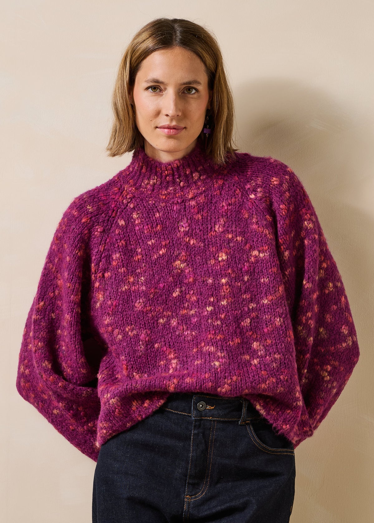La Fée Maraboutée trui fuchsia Grigio