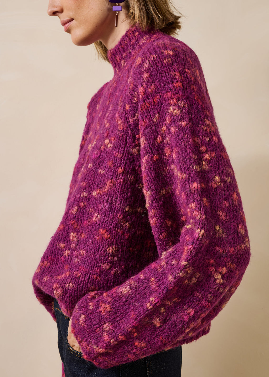 La Fée Maraboutée trui fuchsia Grigio