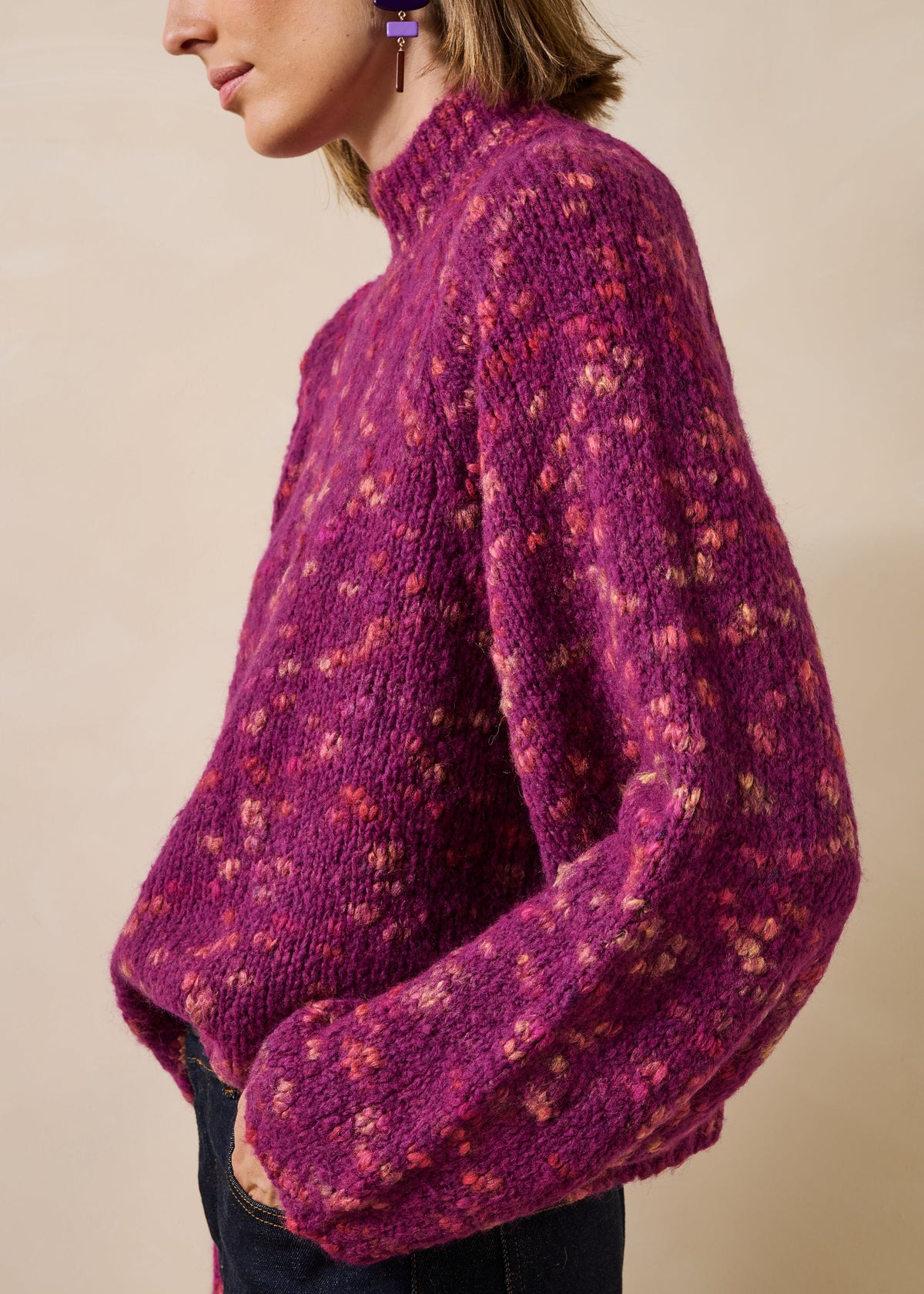 La Fée Maraboutée trui fuchsia Grigio