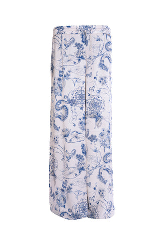 Fracomina - Broek - Wit/Blauw