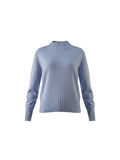 Fracomina pull bleu à col montant pour femme