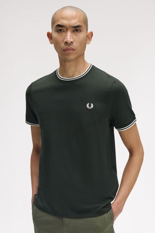 Fred Perry - T-Shirt - Donkergroen