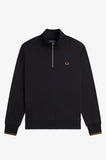 Fred Perry - Sweater Met Kleine Rits - Zwart