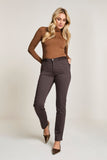 Para Mi - Broek - Bruin - PRM26W001 - Angie Elastic Deep Brown