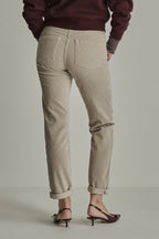 Para Mi - Broek - Beige - PRM26W002 - Bobby Vintage Corduroy Ivory Grey