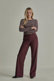 Para Mi - Broek - Bordeaux - PRM26W008 - Mira Elastic Twill Jersey Burgundy Red