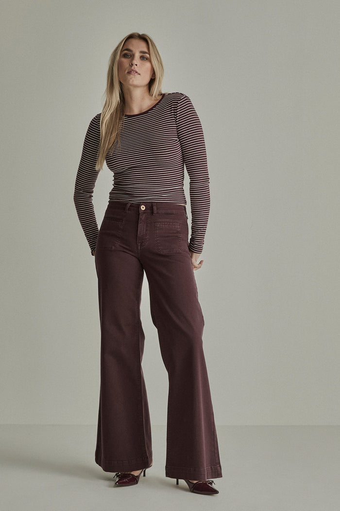 Para Mi - Broek - Bordeaux - PRM26W020 - Sharon Pocket Wonder Comfort Burgundy Red