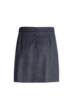 Fracomina plooirok blauw - achterkant