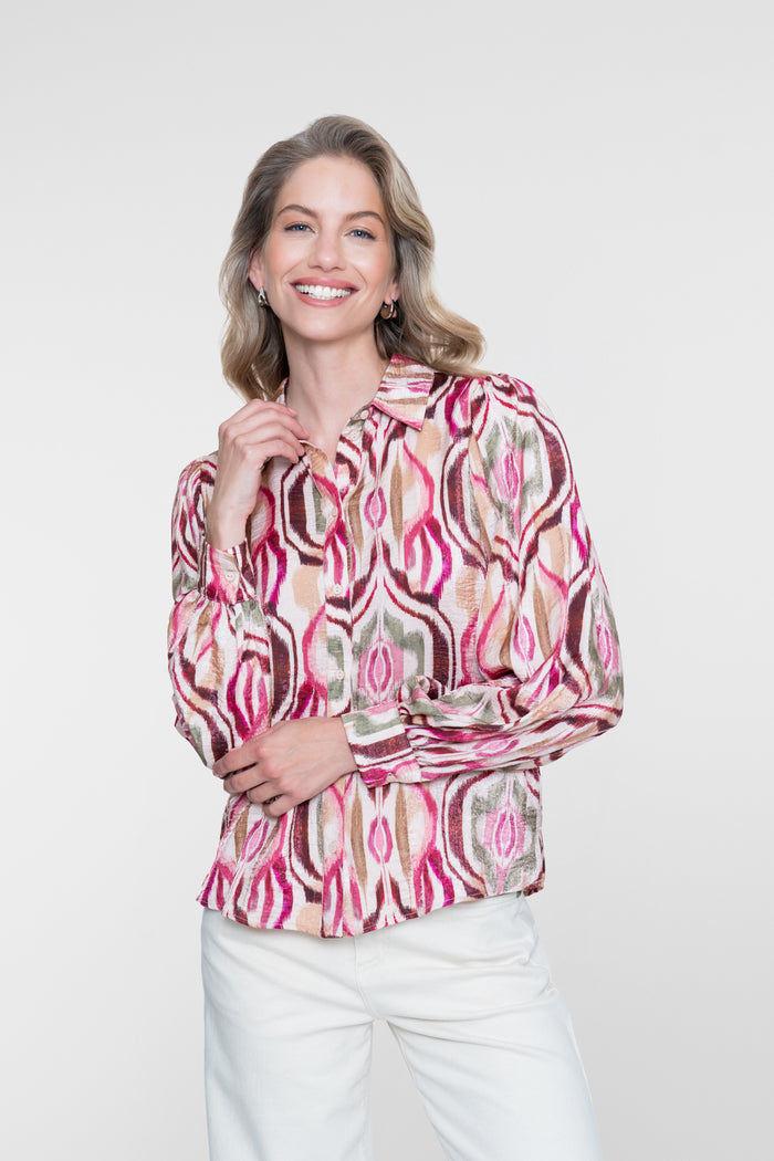 Geisha - Blouse - Beige/Roze