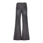 Geisha jeans grijs met wijde uitlopende pijpen en verweerde wassing voor dames