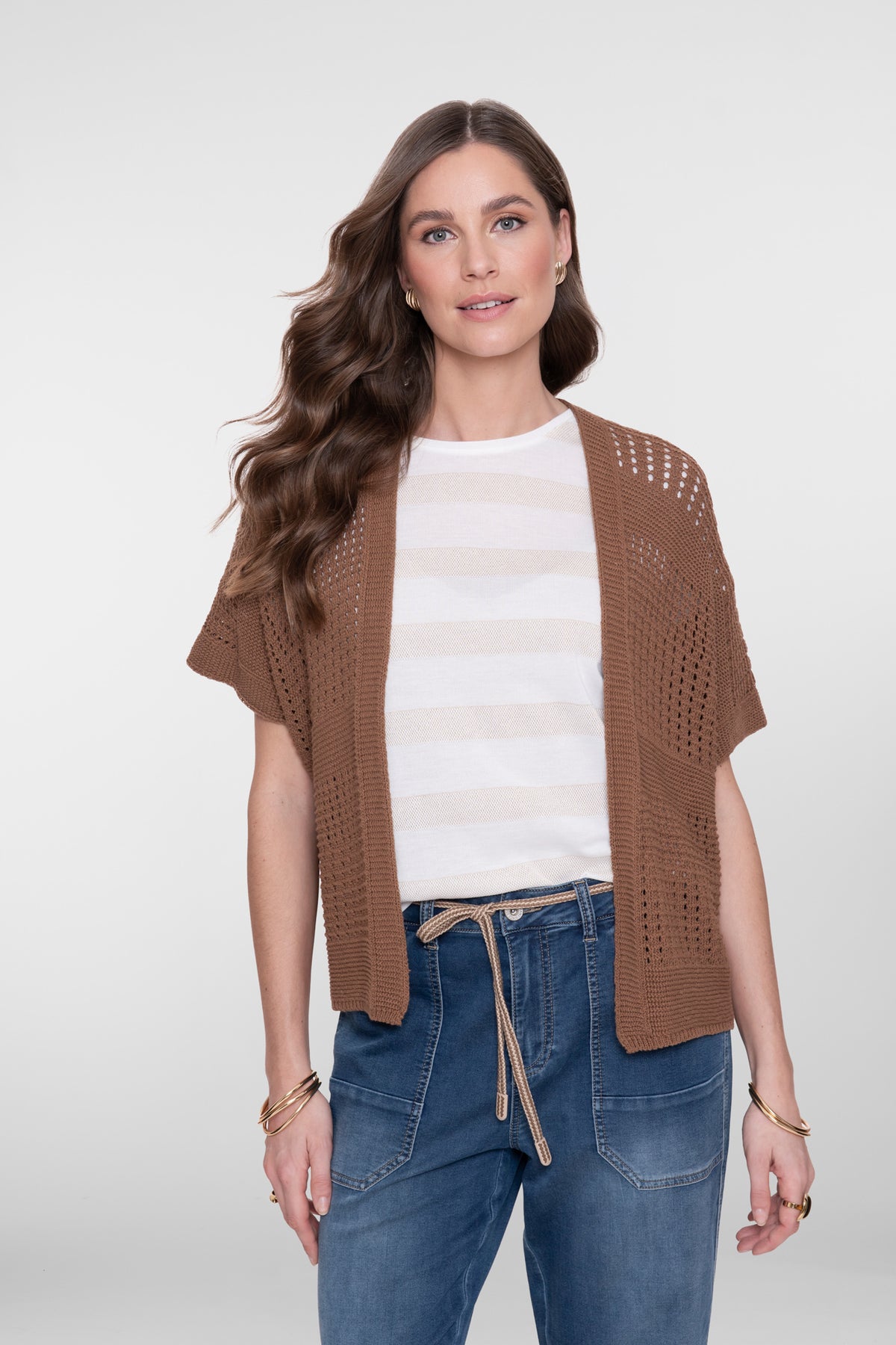 Geisha gilet brun pour femme – 2