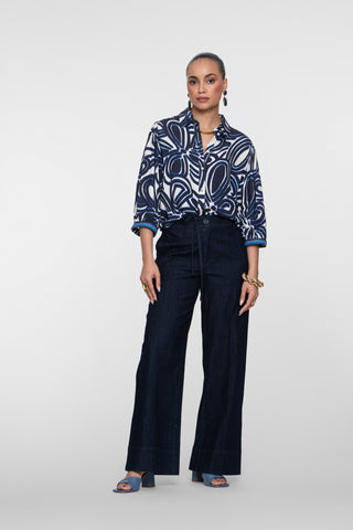 Geisha - Broek - Donker Blauw