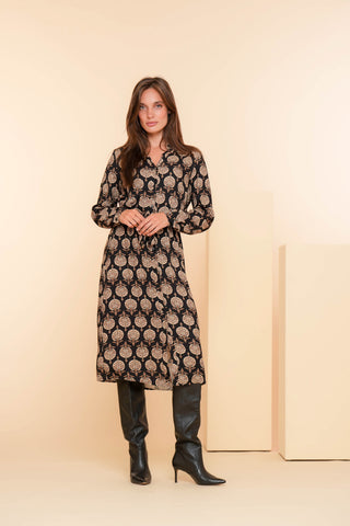 Geisha - Jurk - Zwart/Beige