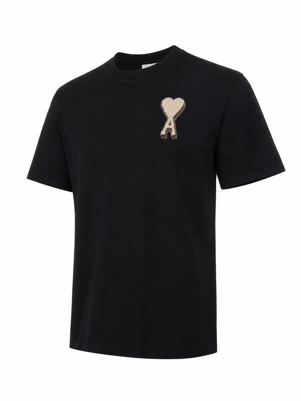 Ami Paris - T-Shirt - Zwart (oversized model)