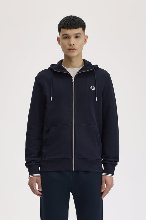 Fred Perry - Cardigan Rits - Donkerblauw