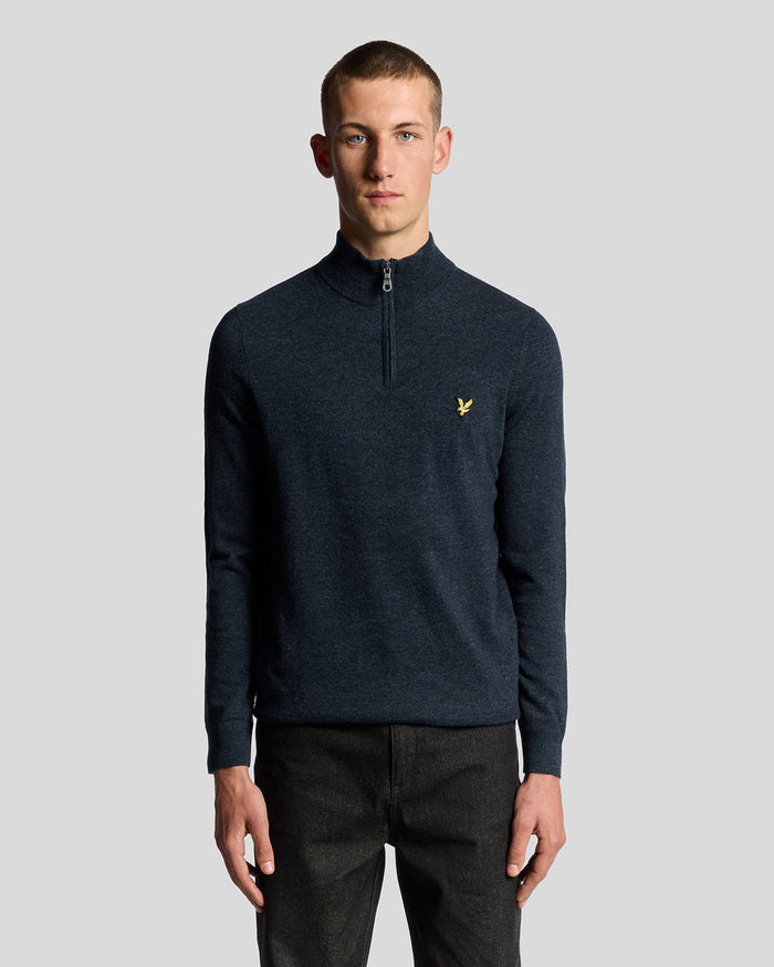 Lyle & Scott - Trui Met Rits - Donkerblauw