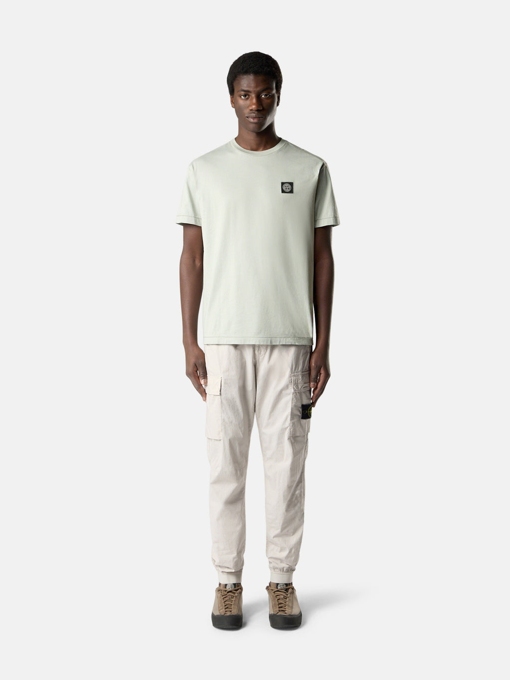 Stone Island T-shirt saliegroen heren