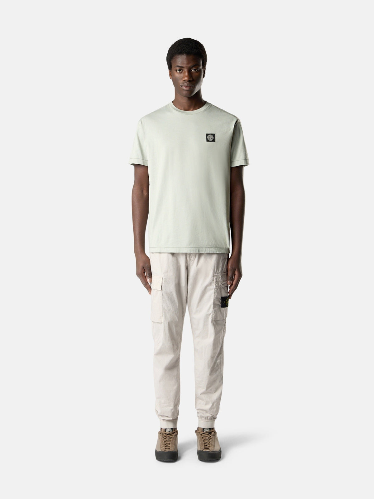 Stone Island T-shirt saliegroen heren