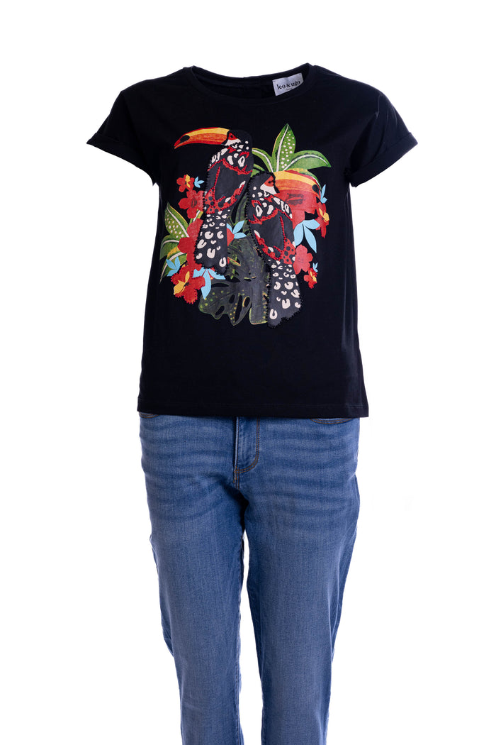 Leo & Ugo - T-Shirt - Zwart