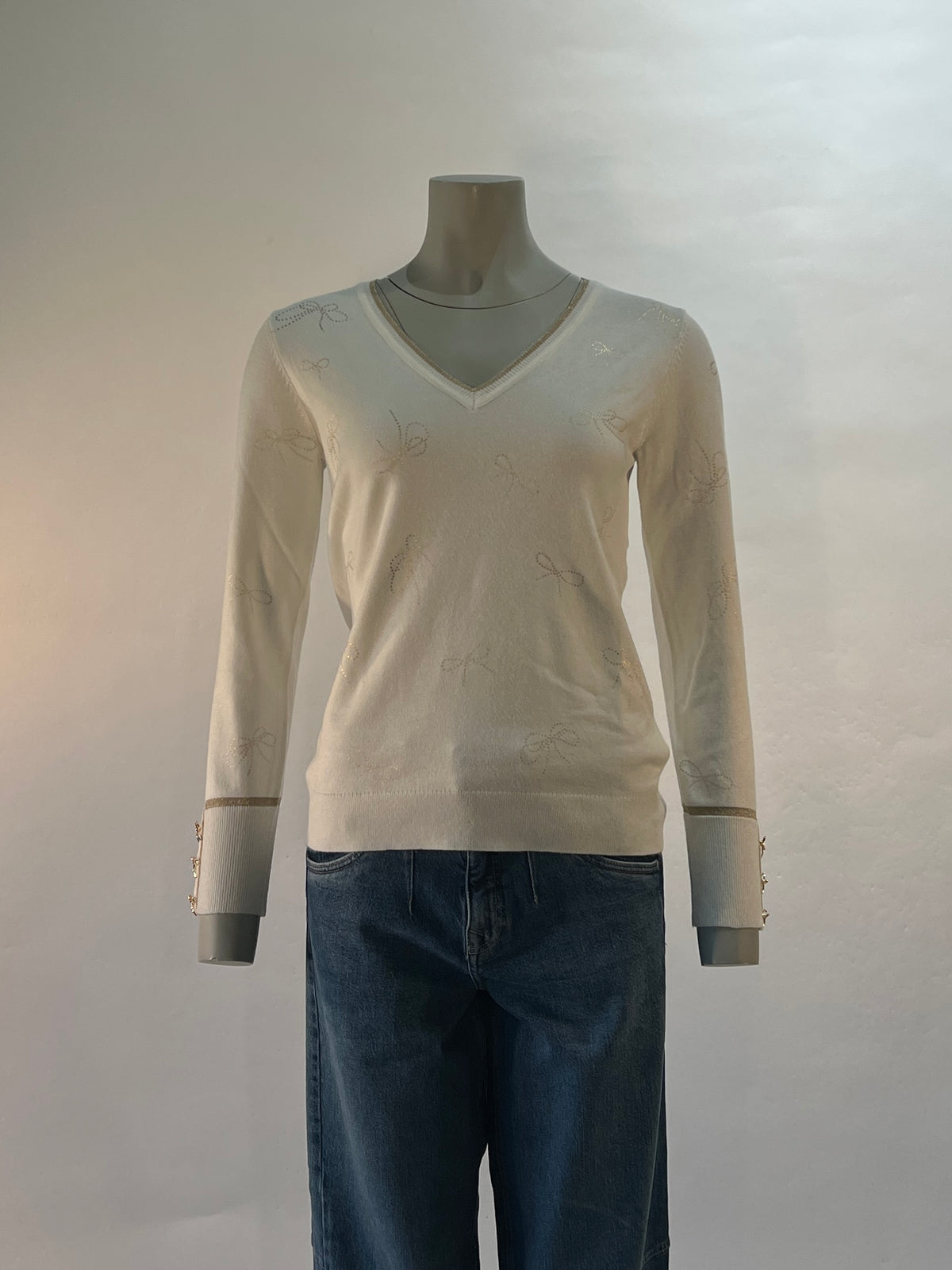 Leo & Ugo trui écru/doré pour femme – 2