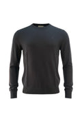 Lerros pull bleu foncé à col rond et logo brodé pour homme