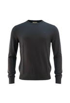 Lerros pull bleu foncé à col rond et logo brodé pour homme