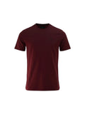 Lyle & Scott T-shirt bordeaux met geborduurd logo in dezelfde tint voor heren