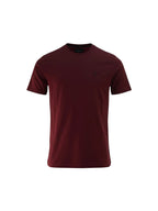 Lyle & Scott T-shirt bordeaux met geborduurd logo in dezelfde tint voor heren