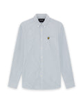 Lyle & Scott hemd groen met streepmotief en button-down kraag voor heren