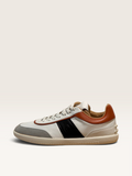 Brands Only Webshop Tods heren sneakers in wit leer met bruine en zwarte accenten en suède details