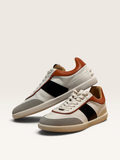 Brands Only Webshop Tods heren sneakers in wit, bruin en grijs leer met vetersluiting en rubberen zool