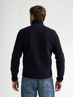 Petrol vest donkerblauw met teddystof en borstzak met rits voor heren