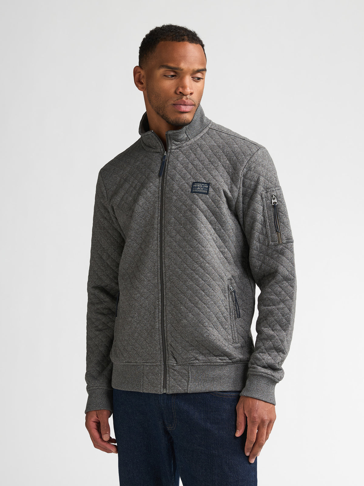 Petrol cardigan grijs voor heren – 2