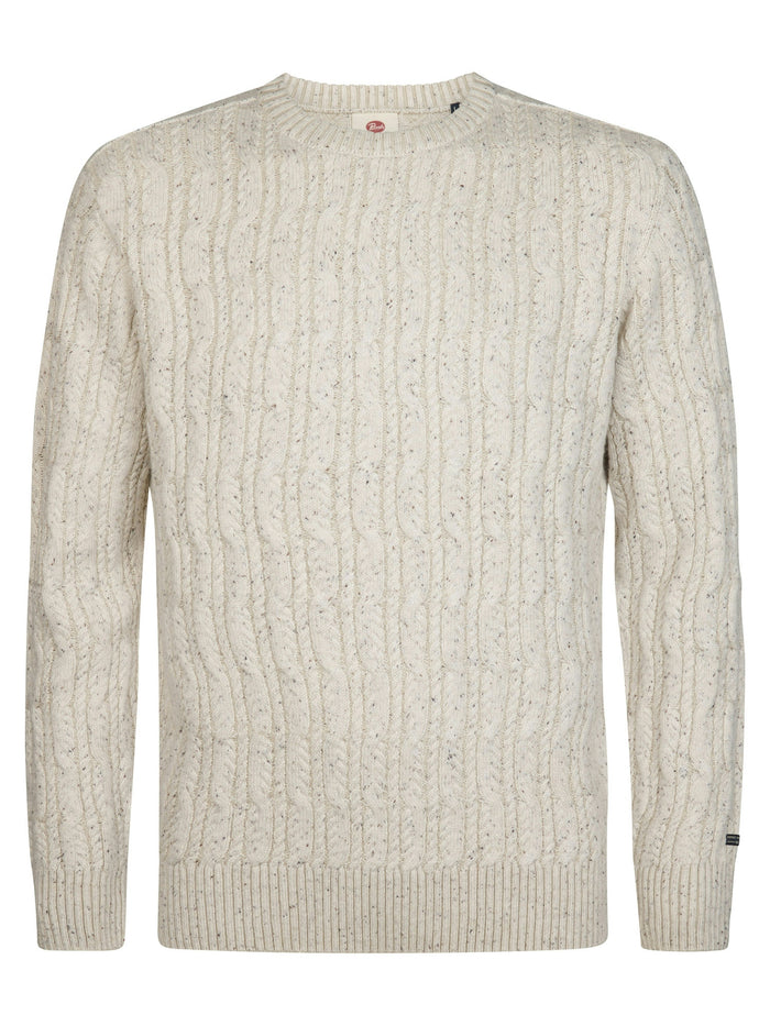 Petrol - Trui - Beige