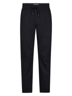 Petrol broek donkerblauw met elastische taille en trekkoord voor heren