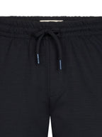 Petrol broek donkerblauw met elastische taille en trekkoord voor heren