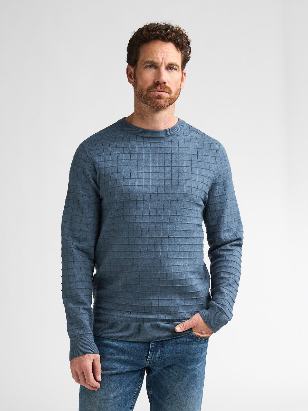 Petrol trui blauw voor heren – 2