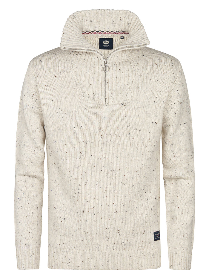 Petrol - Trui - Beige